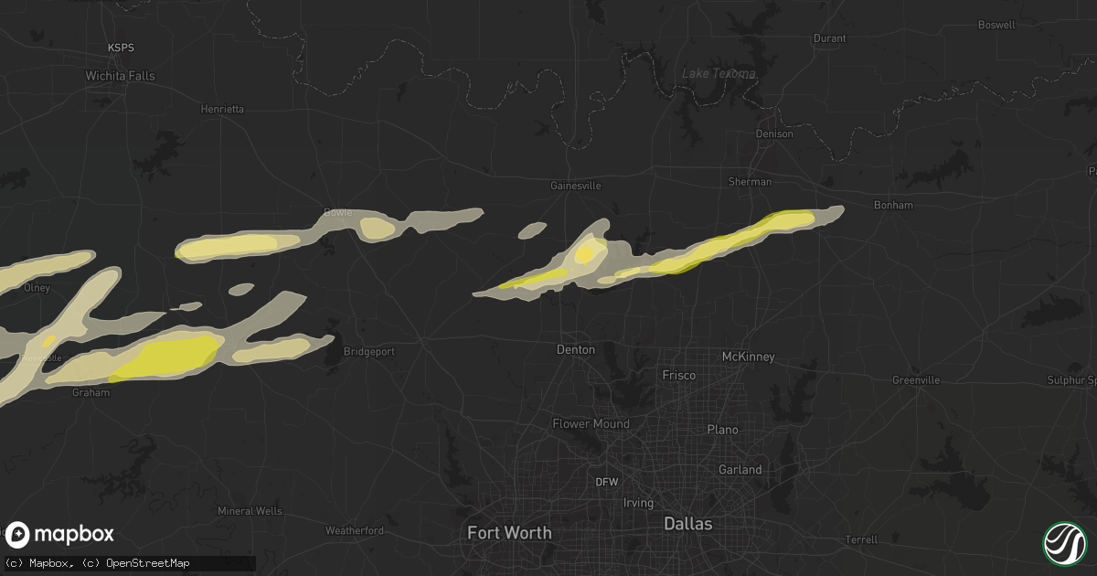 Hail Map in Sanger, TX on March 8, 2023 HailTrace